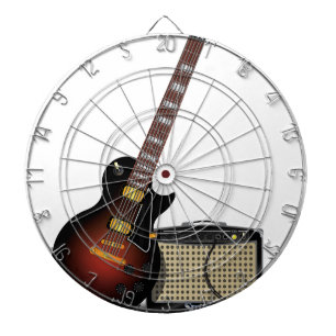 E-Gitarre und Verstärker Dartscheibe