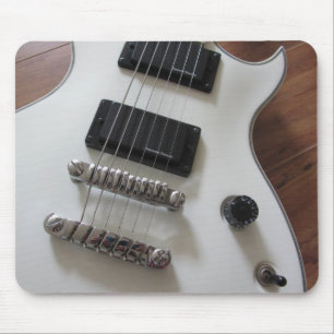 E-Gitarre - Weiß Mousepad