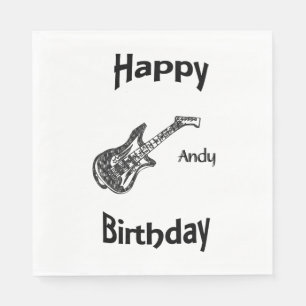 E-Gitarren-Geburtstag Serviette