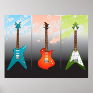 E-Gitarren-Liebhaber-Traum Poster