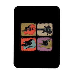 E-Gitarren-Sammlung Band Gitarrist Vintage Magnet