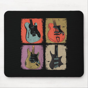 E-Gitarren-Sammlung Band Gitarrist Vintage Mousepad