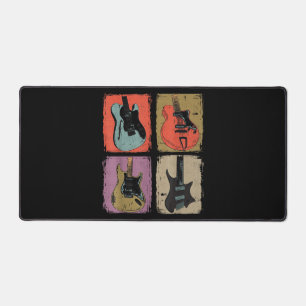 E-Gitarren-Sammlung Band Gitarrist Vintage Schreibtischunterlage