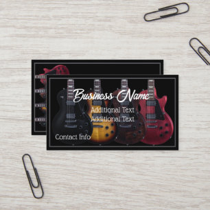 E-Gitarren Schwarz Visitenkarte
