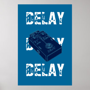 E-Gitarren-Verzögerungs-Pedal Poster