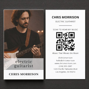 E-Gitarrist Musiker QR-Code Foto Visitenkarte