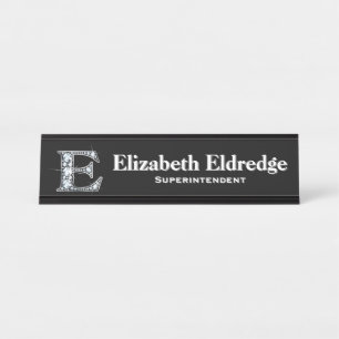 E Imitate Diamond Desk Namplate Schreibtischnamensplakette