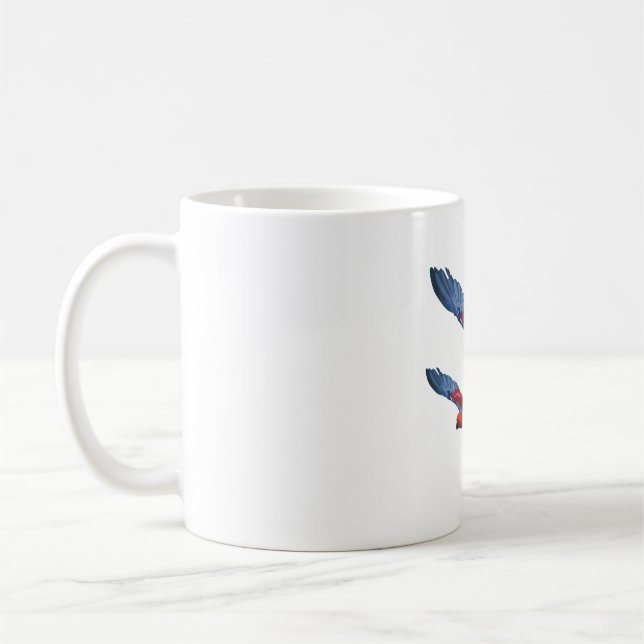 E ist für Eclectus Parrot Kaffeetasse (Links)