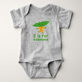 E ist für EDAMAME Green Veggie Alphabet E Baby Strampler