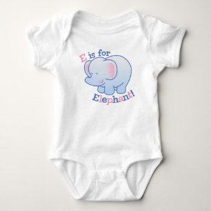 E ist für Elefant-Baby-Bodysuit Baby Strampler