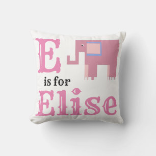 E ist für Elise-Mädchen Kissen