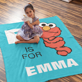 E ist für Elmo | Name hinzufügen Fleecedecke