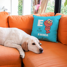 E ist für Elmo | Name hinzufügen Kissen