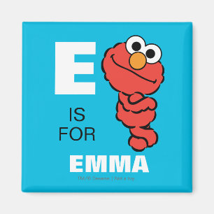E ist für Elmo   Name hinzufügen Magnet