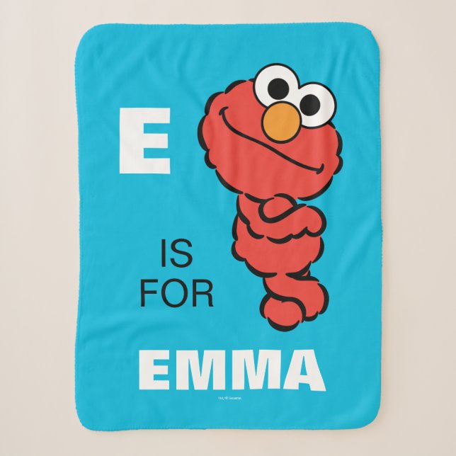 E ist für Elmo | Name hinzufügen Sherpadecke (Vorderseite)