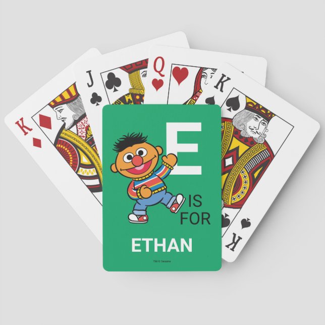 E ist für Ernie | Hinzufügen von Karten für die Na Spielkarten (Rückseite)