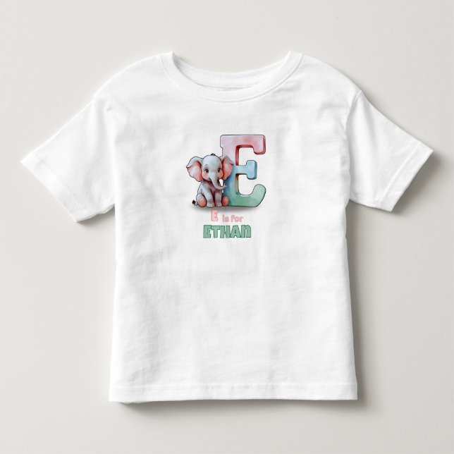 E ist für Ethan – Personalisiertes T-Shirt für Kle (Vorderseite)