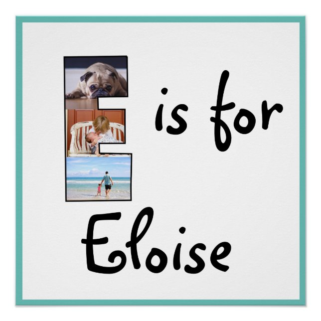 E ist für Name Poster (Vorderseite)