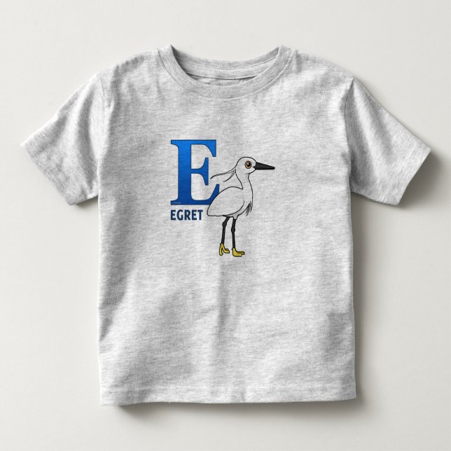 E ist für Reiher Kleinkind T-shirt (Vorderseite)