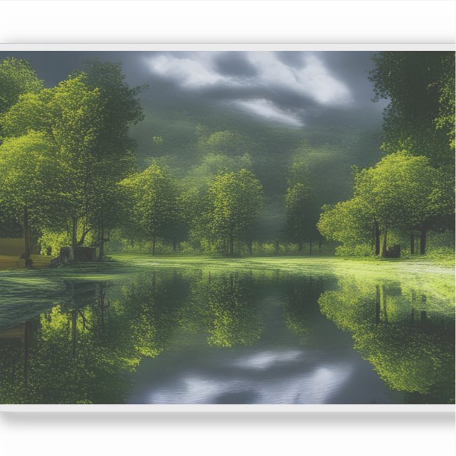 E.J. Gold Idyllische Retreat Removable Vinyl Aufkleber (Vorderseite)