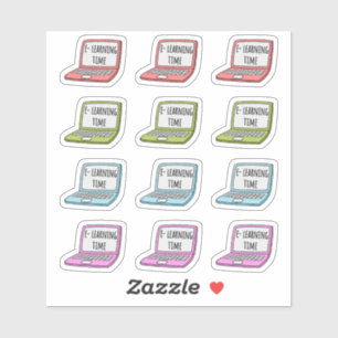 E-Learning Home Schooling Reminder Notebook-Planer Aufkleber