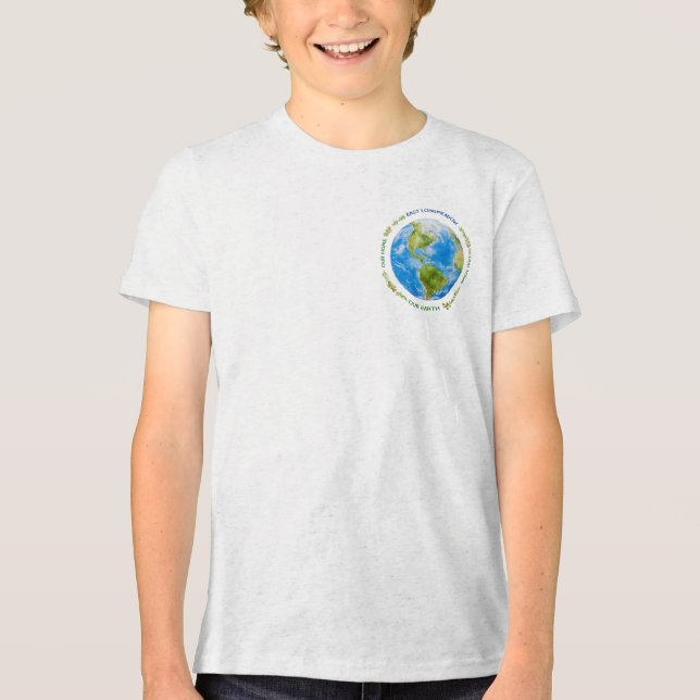 E. Longmeadow Earth Day - Logo von Anna Baader für Tri-Blend Shirt (Vorderseite)