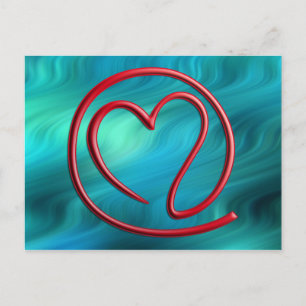 e m i l l 4 y u u Blaue Wellen Postkarte