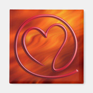 e m i l l 4 y u u   Feuer rot Magnet