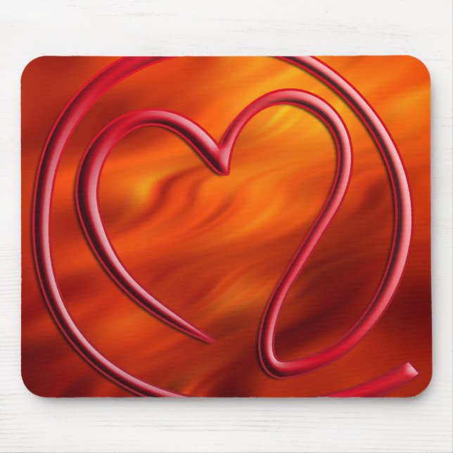 e m i l l 4 y u u | Feuer rot Mousepad (Vorne)