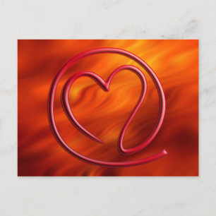 e m i l l 4 y u u Feuer rot Postkarte