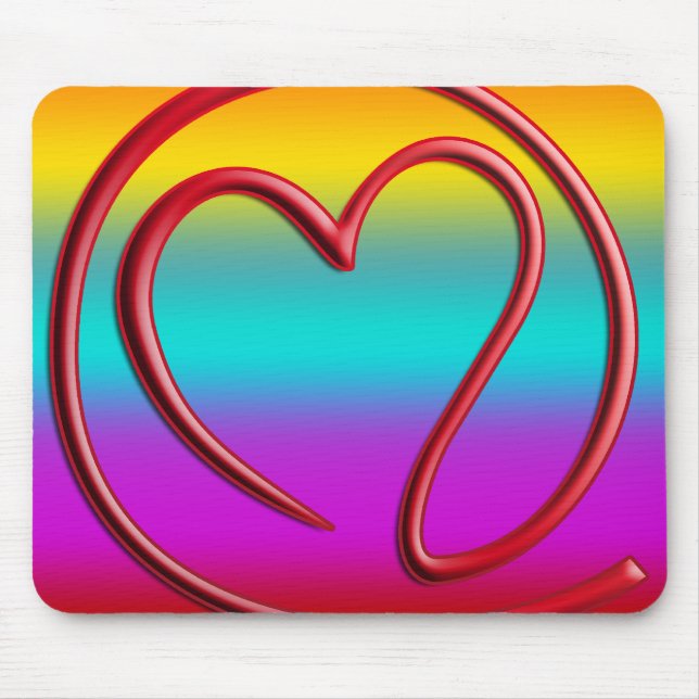 e m i l l 4 y u u | linear farbig mousepad (Vorne)