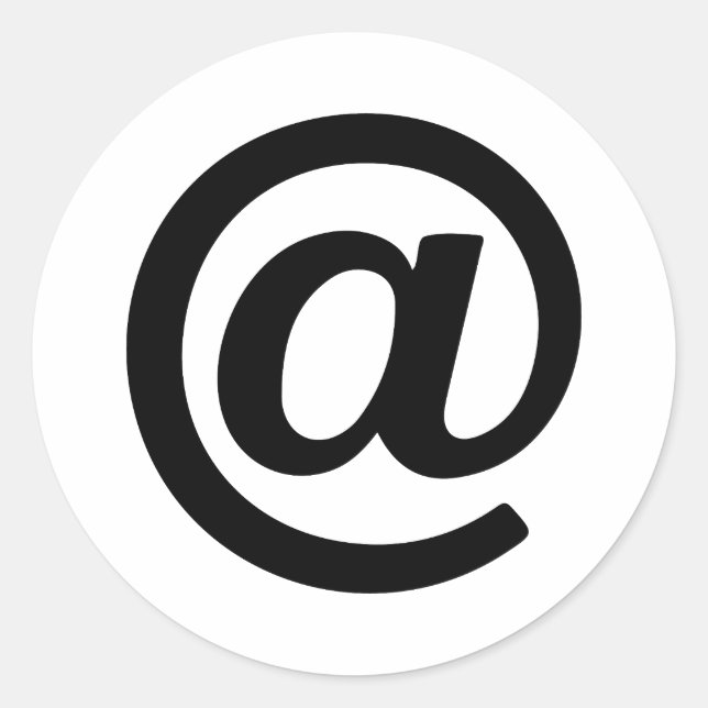 E-Mail an Silhouette Runder Aufkleber (Vorderseite)