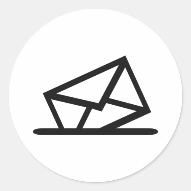 E-Mail - Brief Runder Aufkleber (Vorderseite)