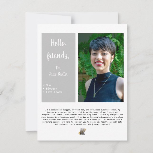 E-Mail-Liste für Unternehmen Ankündigung (Vorderseite)