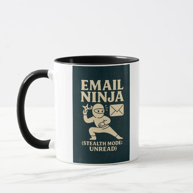 E-Mail-Ninja-Kaffeetasse Tasse (Links)