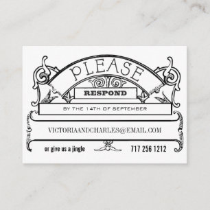 E-Mail- oder Telefonkarten für die Chalkboard-Antw Begleitkarte