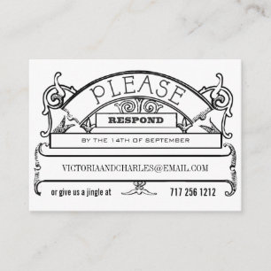 E-Mail- oder Telefonkarten für die Chalkboard-Antw Begleitkarte