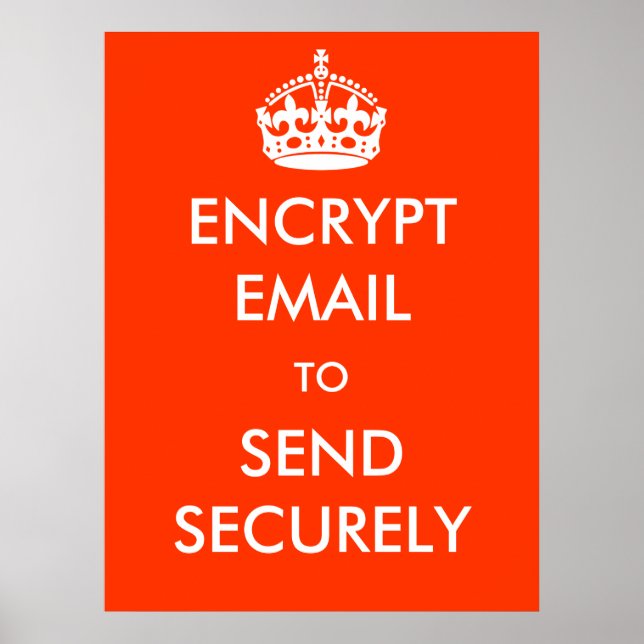 E-Mail verschlüsseln, um sicheres Poster zu senden (Vorne)