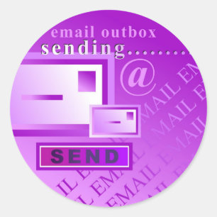 E-Mail-Verteiler Runder Aufkleber