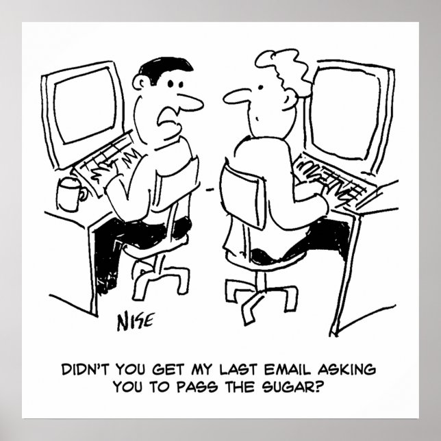 E-Mails des Computerbetreibers, die Zucker anforde Poster (Vorne)