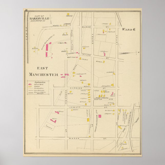 E Manchester, Bakerville, Ward 6 Poster (Vorne)