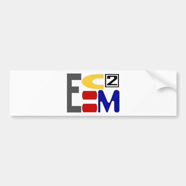 E=MC2 AUTOAUFKLEBER (Vorne)