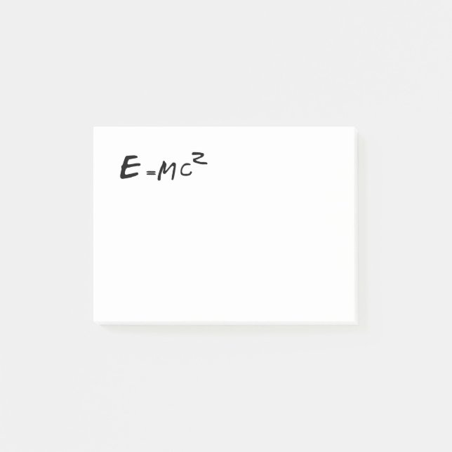E=MC2 E entspricht Lux quadriert Post-it Klebezettel (Vorderseite)