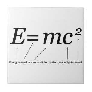 E=MC2 Einsteins Relativitätstheorie Fliese