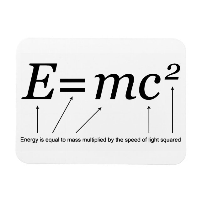 E=MC2 Einsteins Relativitätstheorie Magnet (Horizontal)