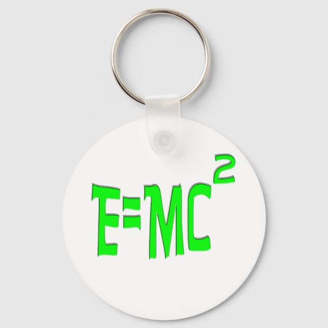 E=MC2 (grün) Schlüsselanhänger (Vorderseite)