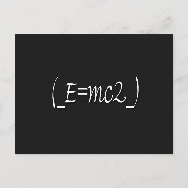 (_E=mc2_) Postkarte (Vorderseite)