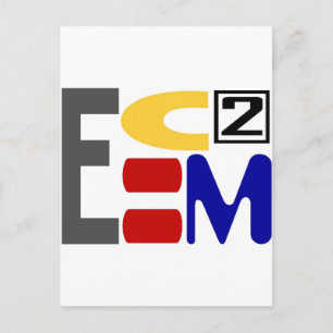 E=MC2 POSTKARTE