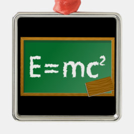 E=mc2 Silbernes Ornament
