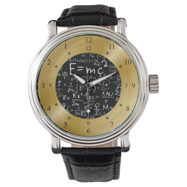 E = mc2 Zeitmaschinenüberwachung ~ Vorwärts und hi Armbanduhr (Vorderseite)
